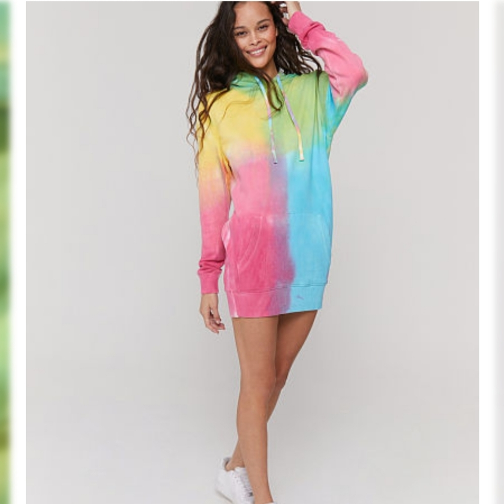 VS PINK SPIRITUAL GANGSTER X PINK COLLAB HOODIE DRESS - Picture 3 of 9